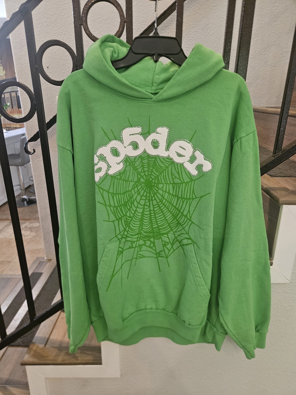Green SP5DER Legacy Hoodie 100% Authentic